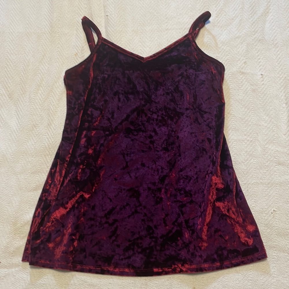Maurices red velvet tank top. Womens xs